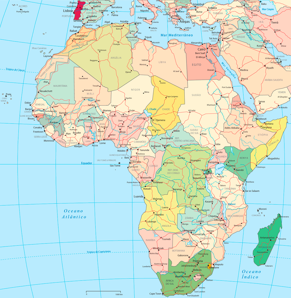 africa mapa 950k