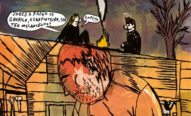 Ilustração de Gravilo, o carpiteiro